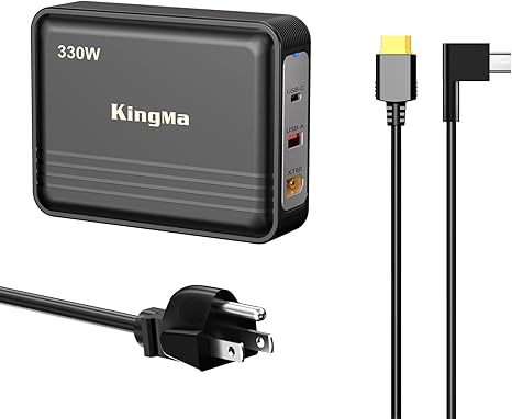 King Ma GaN Laptop Adapter 19.5V 16.92A 330W Power Charger For EU Cable
